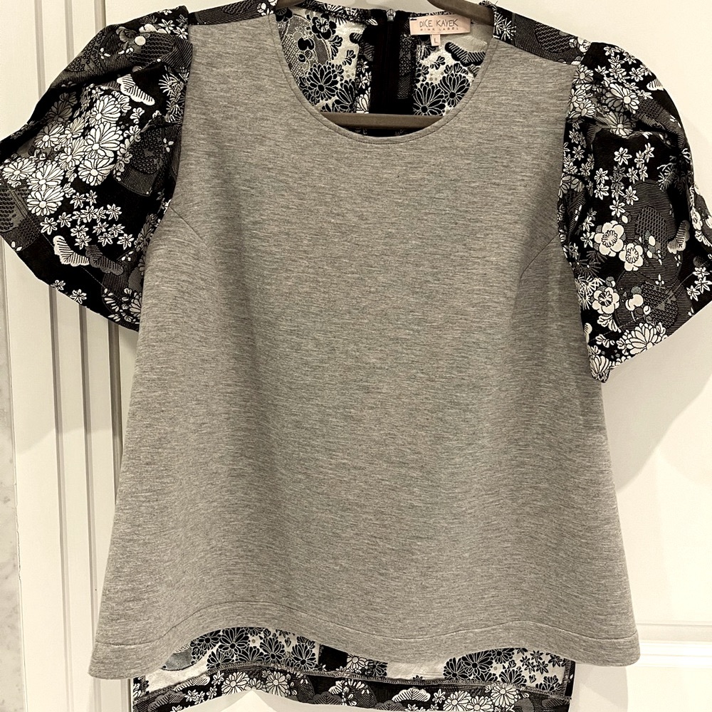 Top with Sculptural silhouette designed by Dice Kayek. Size Large but fits M - L